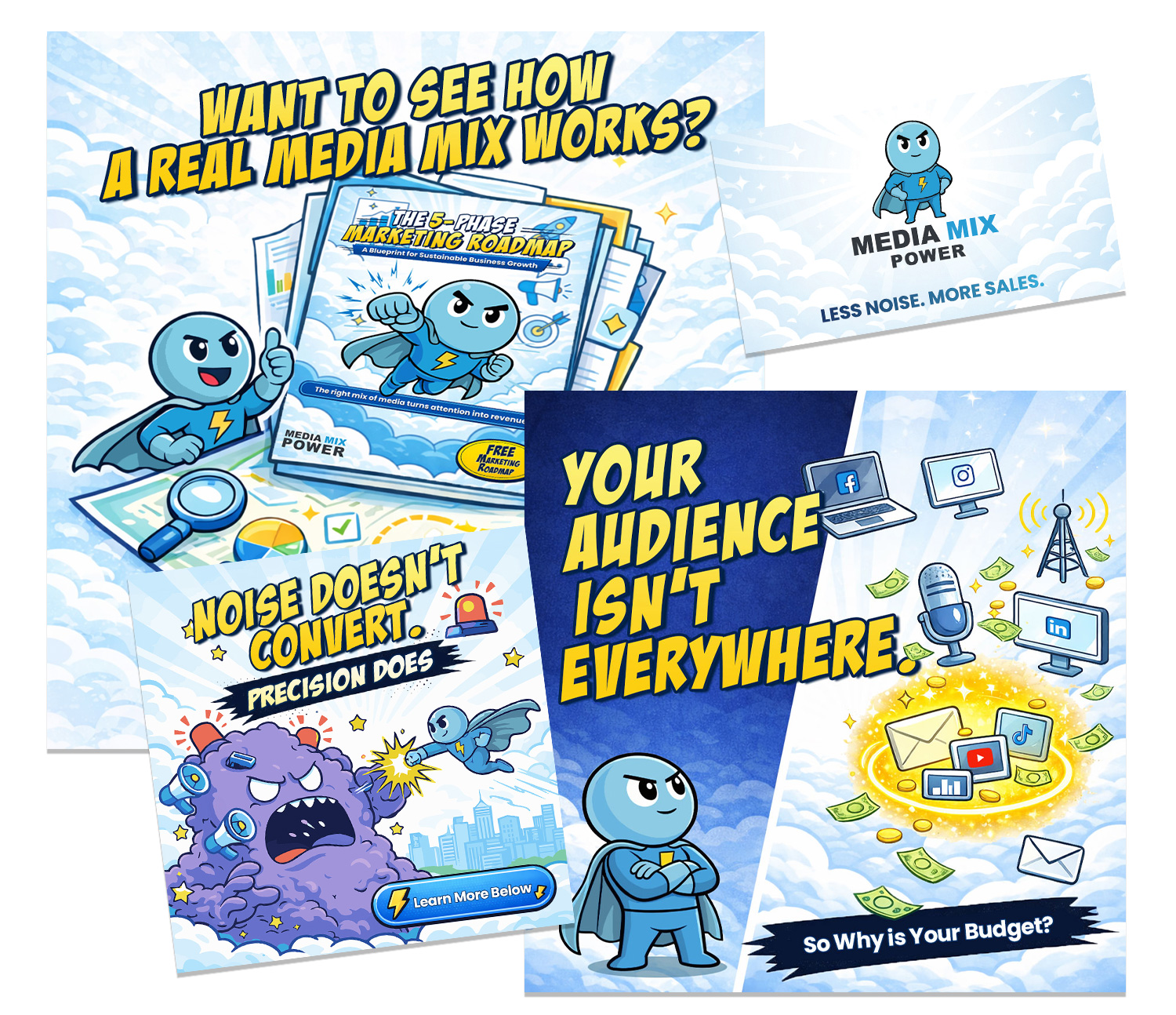 Media Mix Power Sales and Marketing Collateral